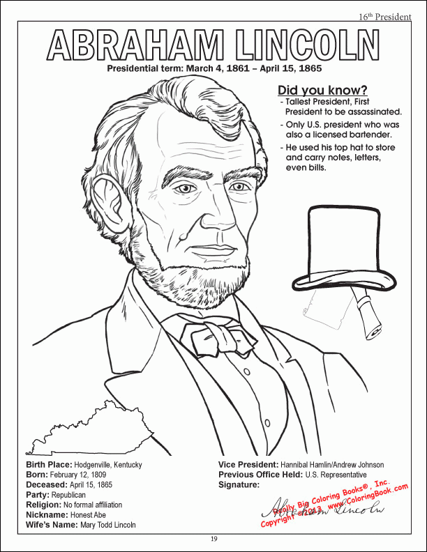 Coloring Books | American Presidents Coloring Book