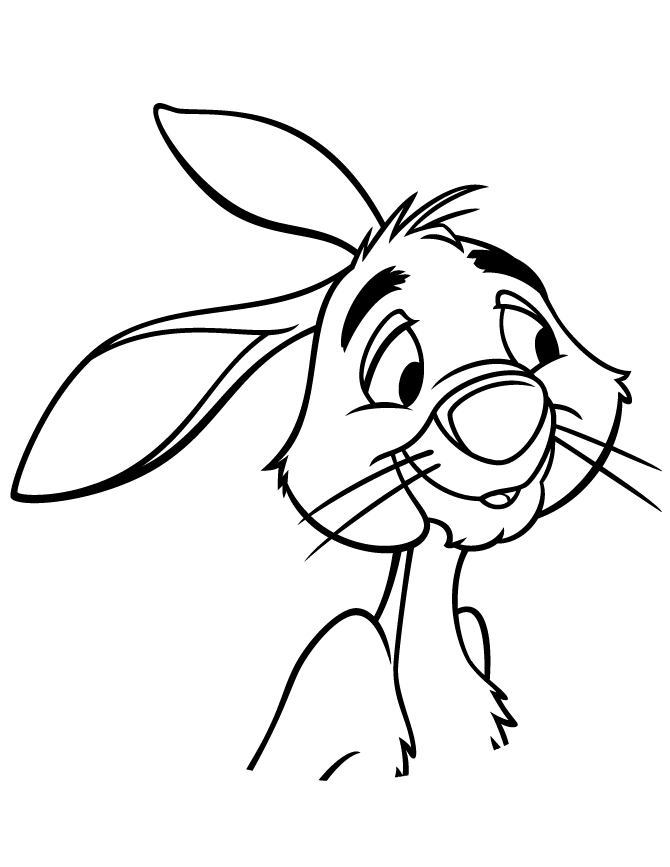 Disney Winnie The Pooh Rabbit Coloring Page | Free Printable
