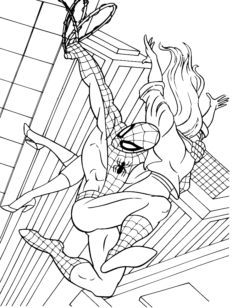 spider amn and friends coloring pages