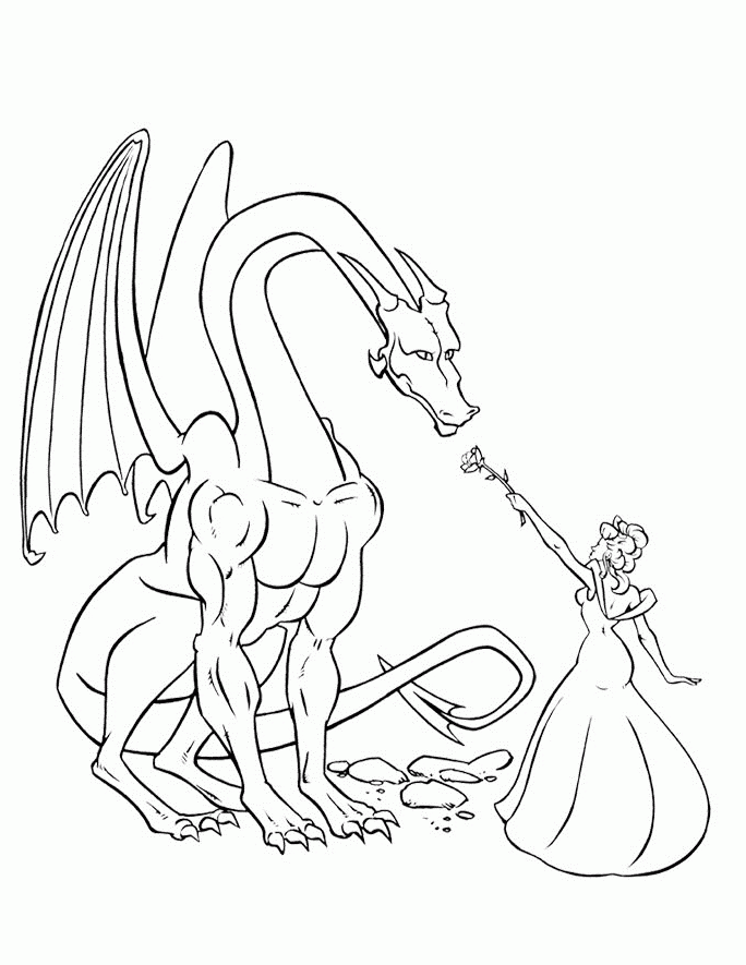 fantasy and dragon colouring pages for kids 