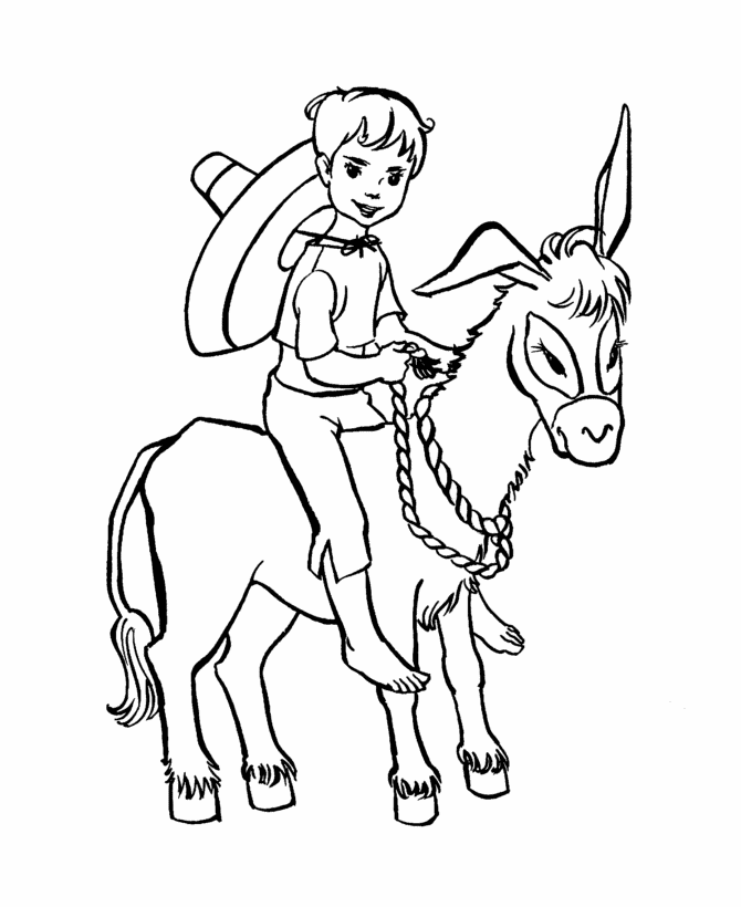 donkey coloring page