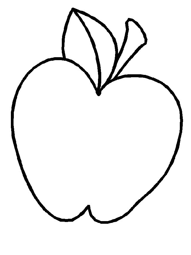 apple Fruit Coloring Page |Clipart Library