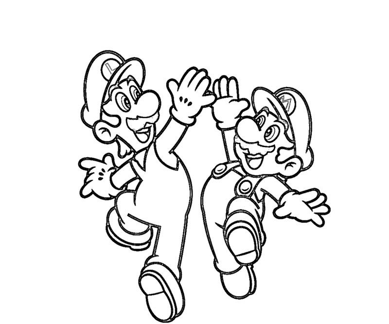 Luigi Coloring Page
