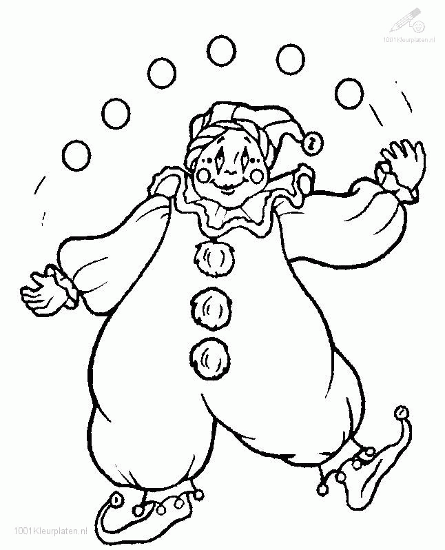 COLORINGPAGES : Circus  Clown  Clown Coloring Page
