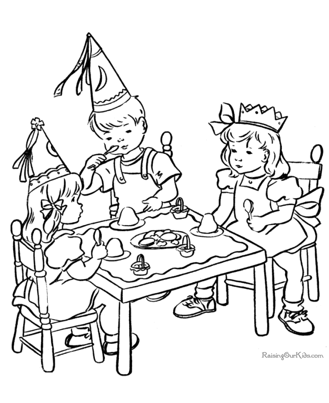 Free Birthday Party Coloring Pages Download Free Birthday Party 