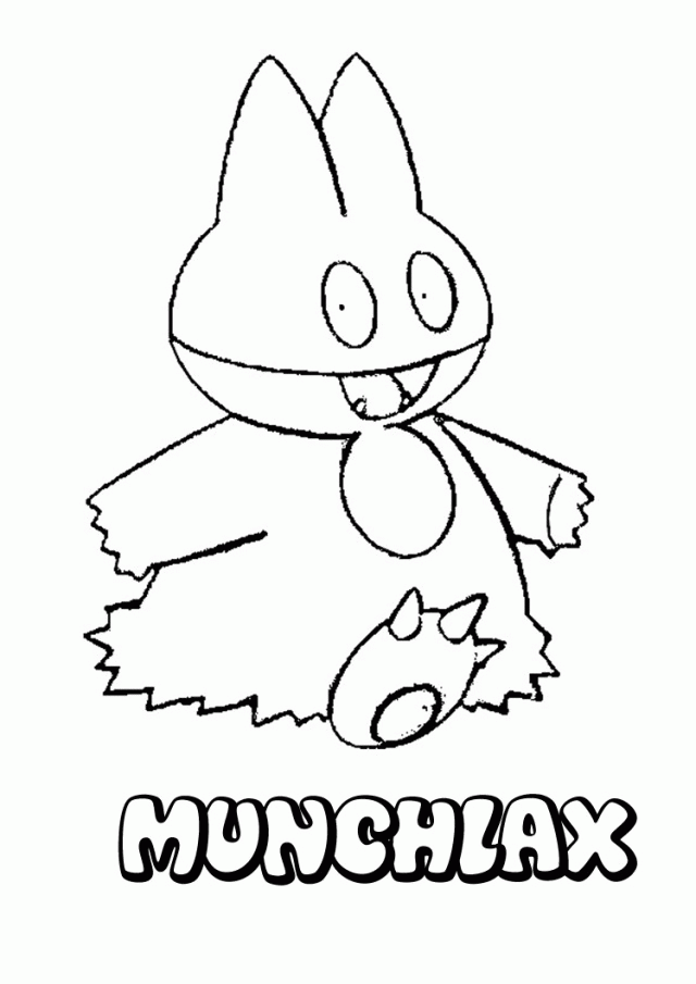 Normal Pokemon Coloring Pages Munchlax Online And Printable