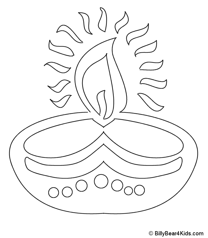 Free Diwali Coloring Sheets For Kids, Download Free Diwali Coloring