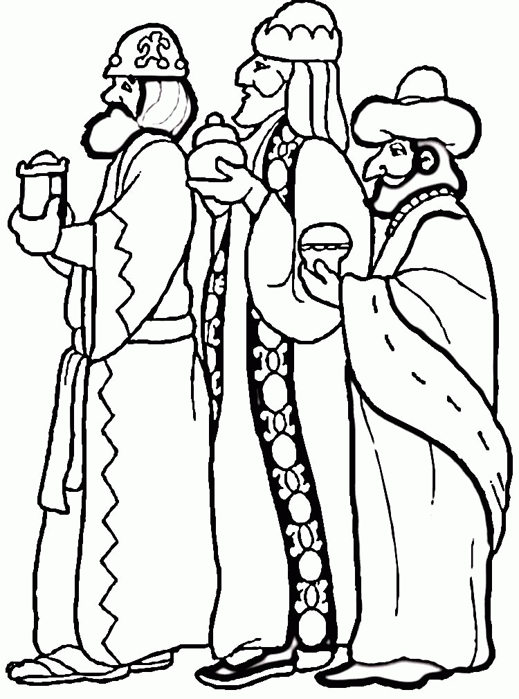 wisemen Colouring Pages