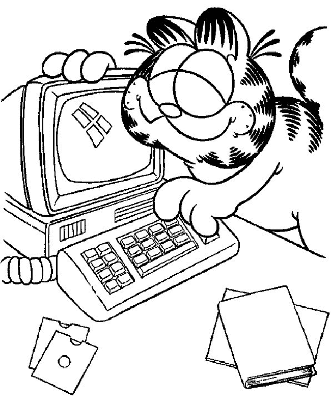 Garfield Coloring Page | Free Printable Coloring Pages