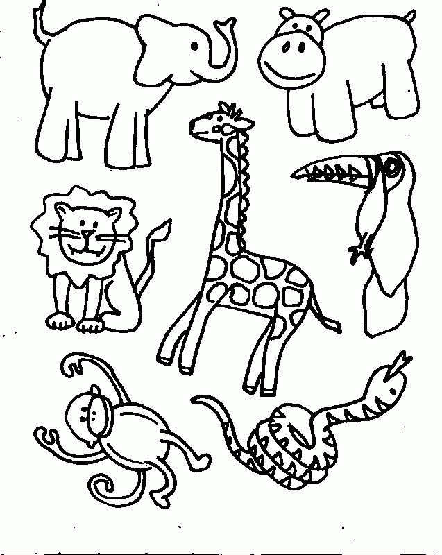 Coloring Pages Jungle Animals | Free 