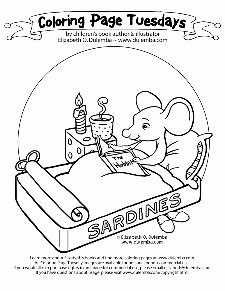  Coloring Page Tuesday! - Hobbit Mouse