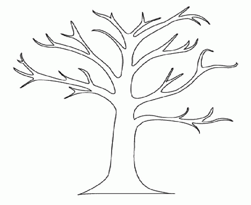 a bare tree Colouring Pages