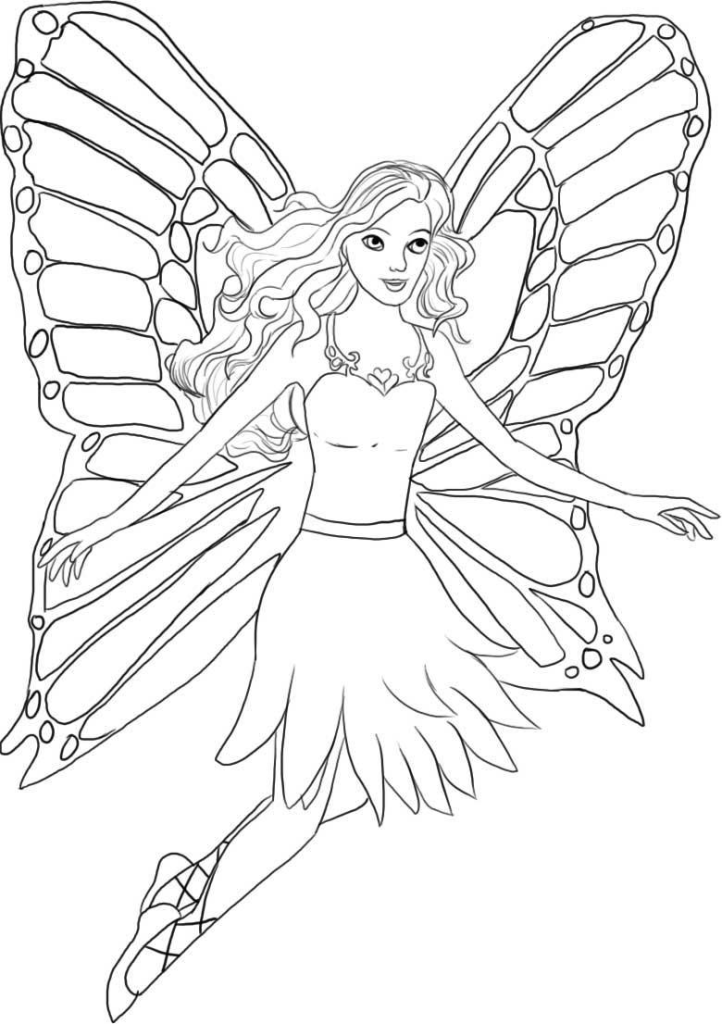 Free Barbie Mariposa Coloring Pages Download Free Clip Art Free Clip Art On Clipart Library