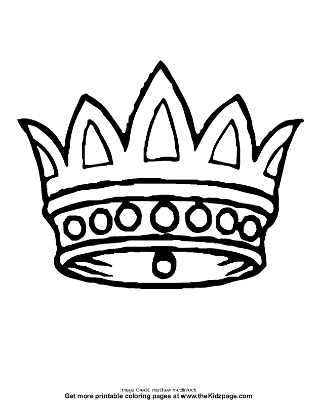 Crown - Free| Coloring Pages for Kids - Printable Colouring Sheets