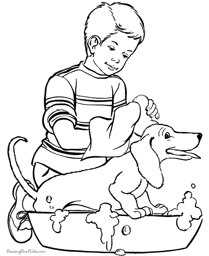 taking care of animals coloring pages - Clip Art Library