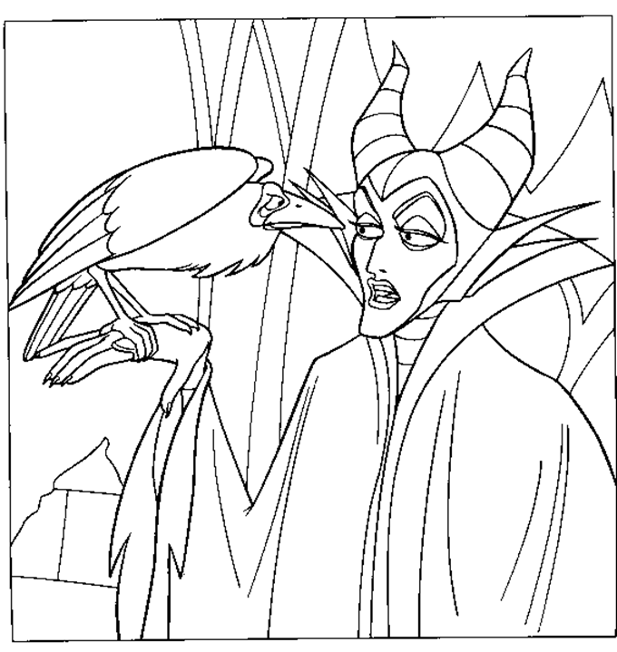 Disney Movie Princesses: Maleficent | Free Printable Coloring Pages