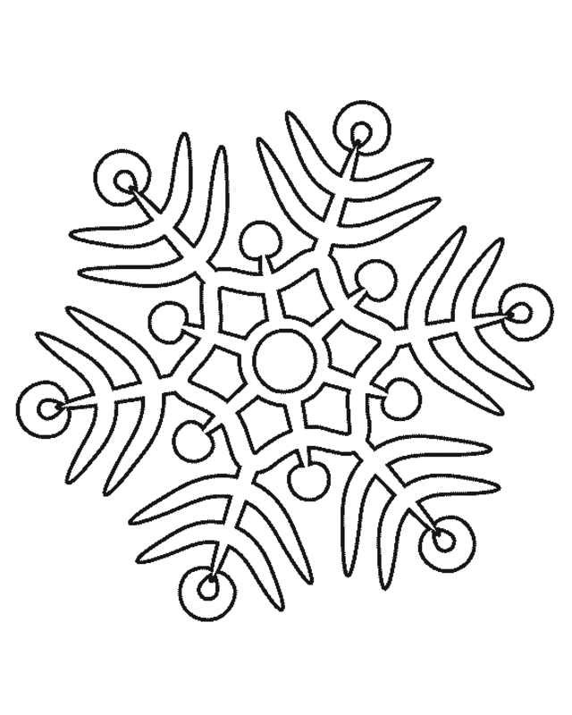 Free Colouring Pages Snowflakes