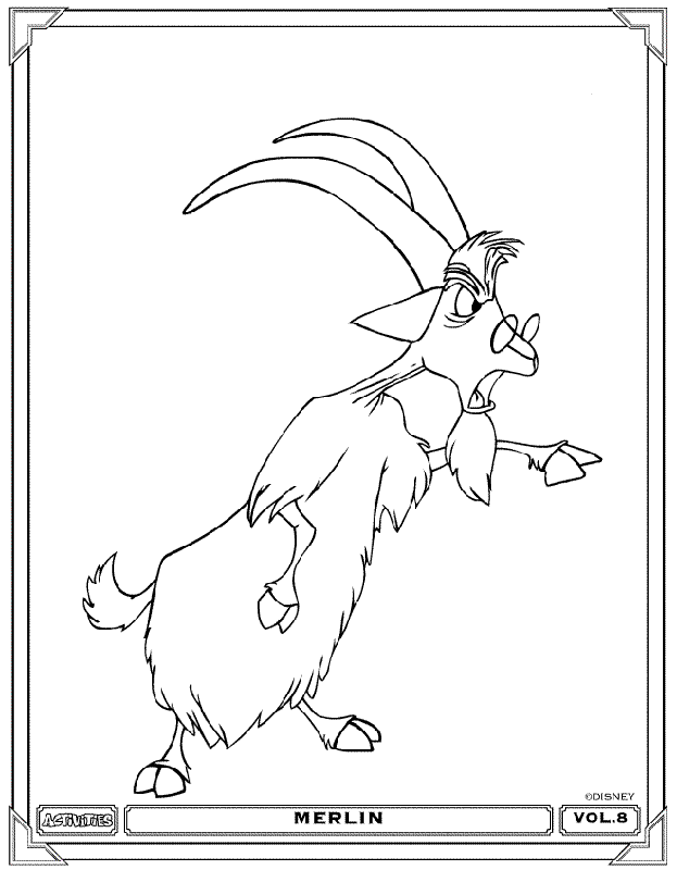 Merlin the Wizard Coloring Page | Free Printable Coloring