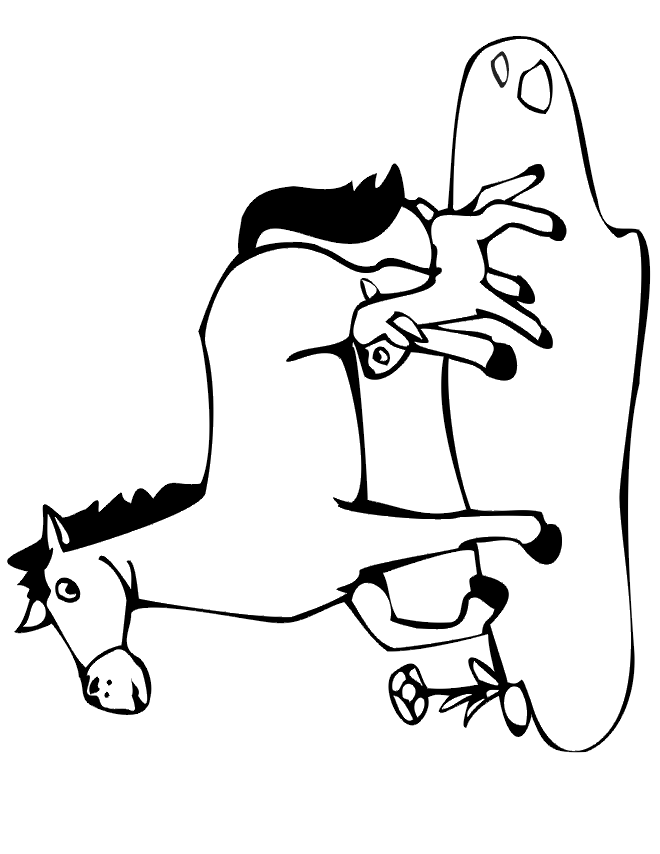 Horse Coloring Page | Horse  Lamb