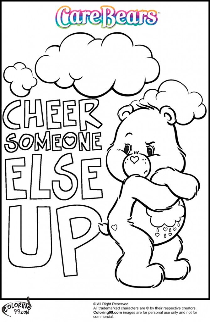 Care Bears Coloring Pages Printable Download and print these care bears