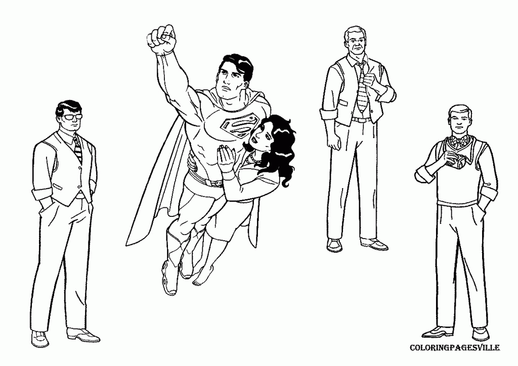 Superman| Coloring Pages for Kids - Free Coloring Page