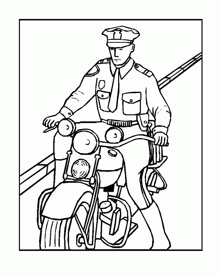 Police| Coloring Pages for Kids | Download Free Coloring Pages