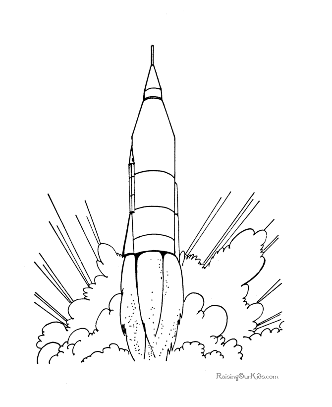 Printable coloring pages for children rockets Mike Folkerth 