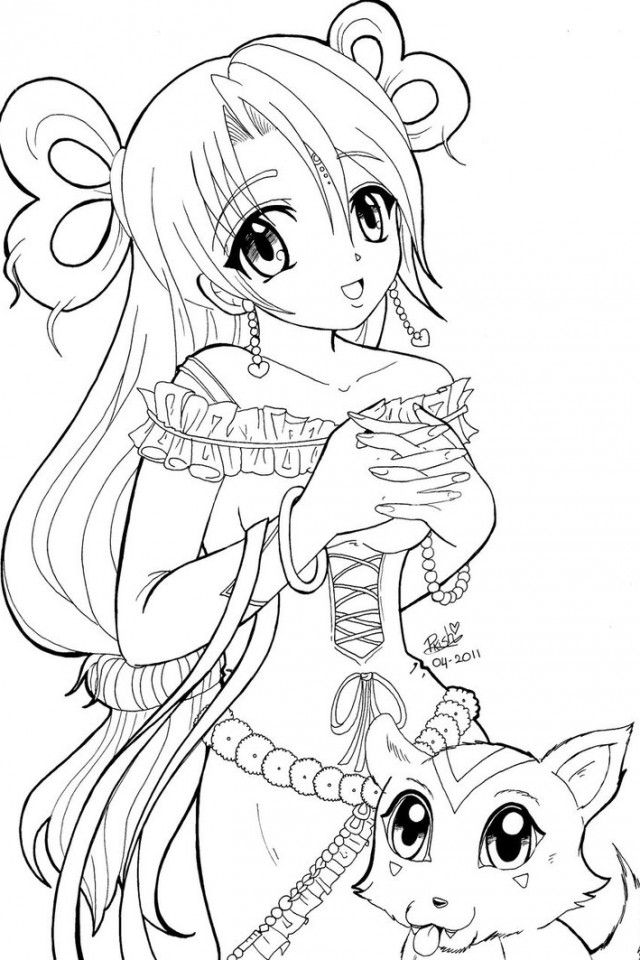Download Anime Princess Coloring Pagex960  Full Size