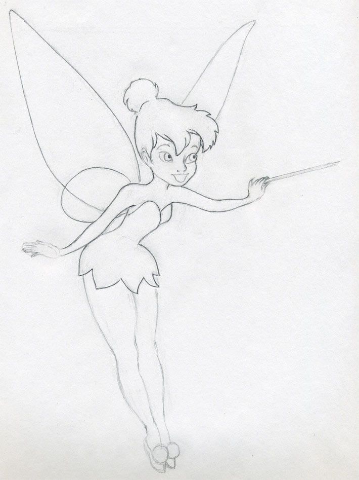 Featured image of post How To Draw Tinkerbell Easy The tops of the lines should overlap the lowest circle