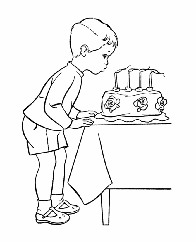 Free Birthday Party Coloring Pages, Download Free Birthday Party