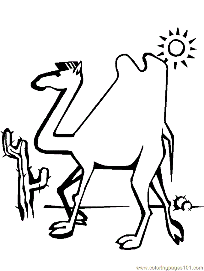 Coloring Pages camel (Mammals  Camel) - free printable coloring