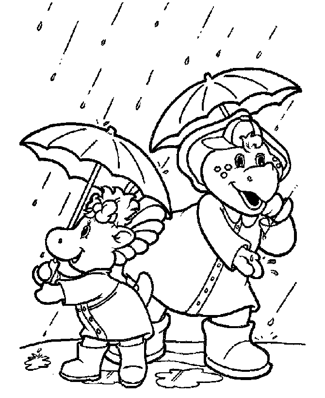Barney coloring book Page