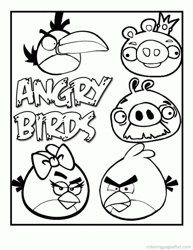 Angry Birds Coloring Pages  
