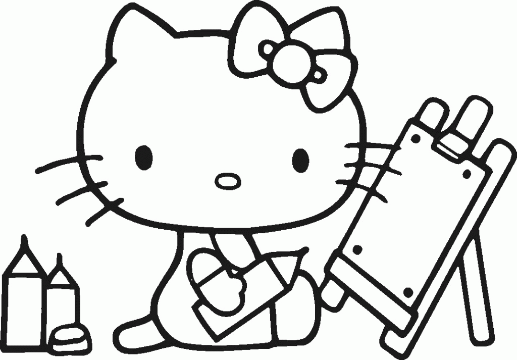 Hello Kitty Easter Coloring Pages / Hello Kitty And Two Easter Eggs