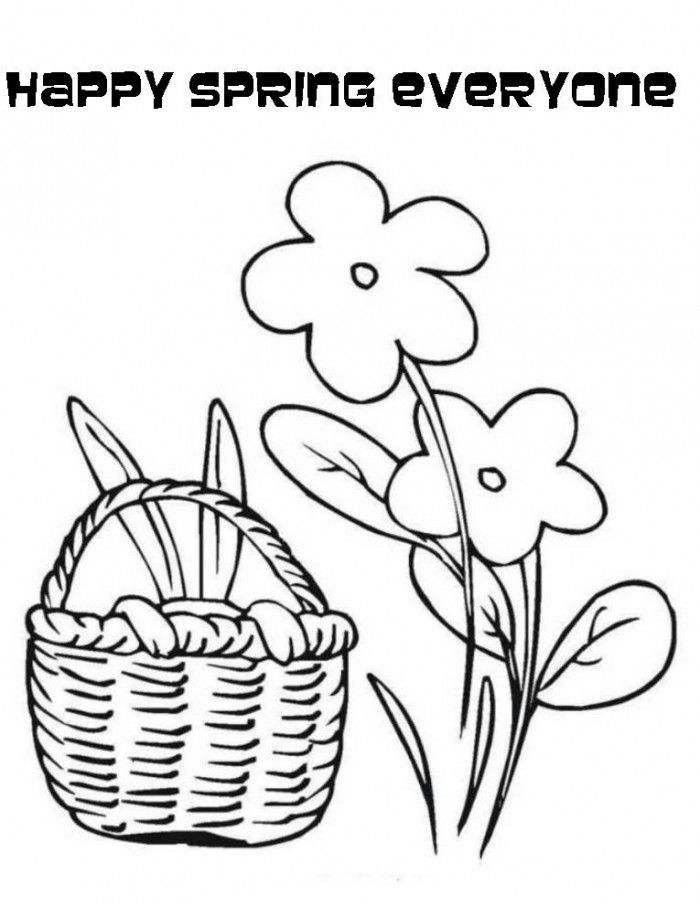 Happy Spring| Coloring Pages for Kids - Flower Coloring Pages