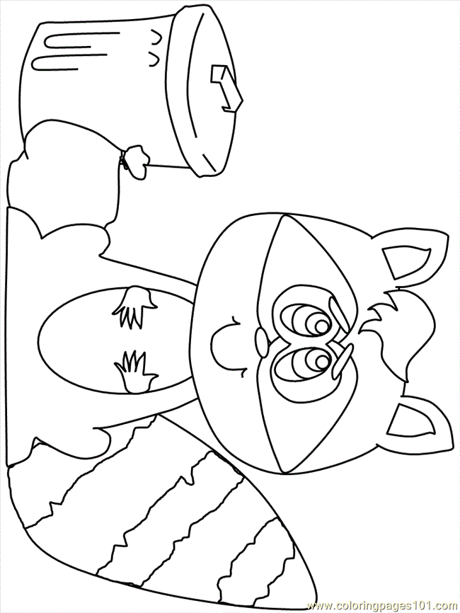 Coloring Pages Raccoon (Mammals  Raccoon) | free printable