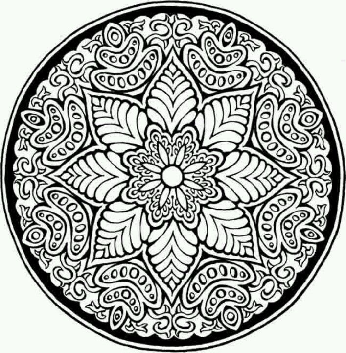 Mosaic pattern | Geometry  Mandala Coloring Pages