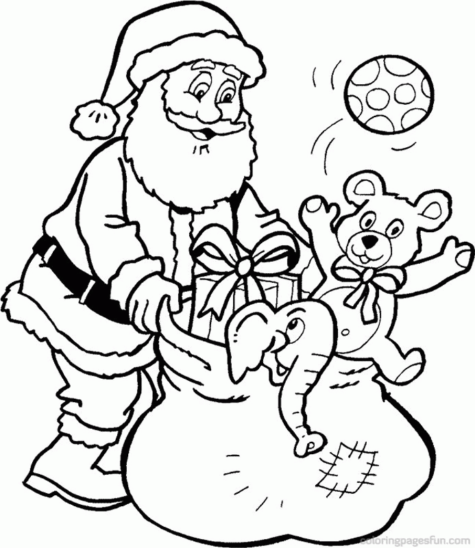 Free Christmas Coloring Pages Santa, Download Free Christmas Coloring