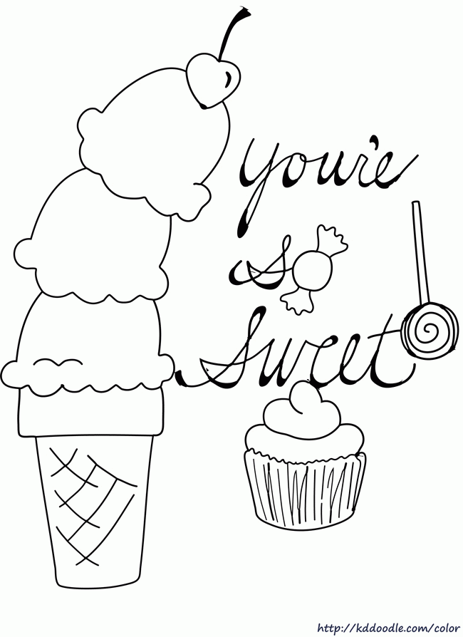 Ice Cream Sundae Coloring Pages | Free Printable Coloring Pages
