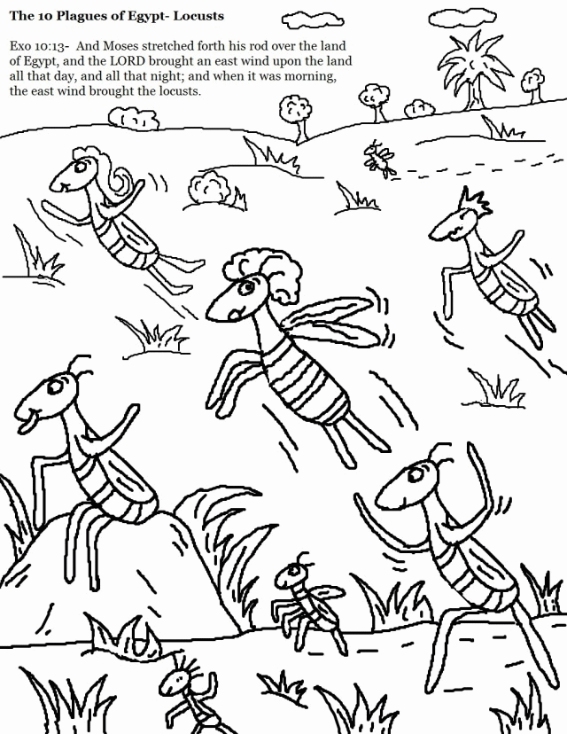 Coloring Page Plagues Of Egypt God Online Coloring Pages