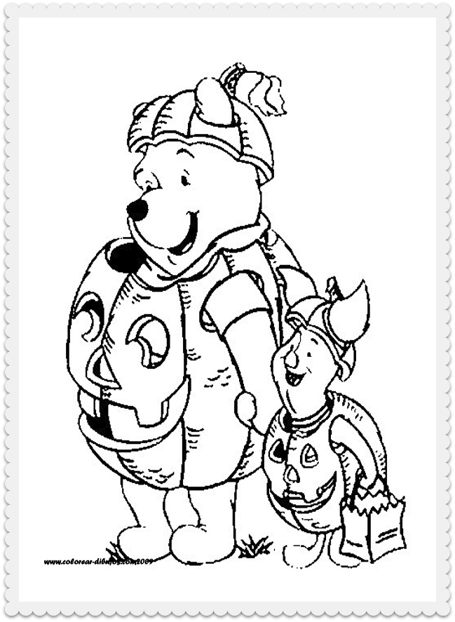 Free Winnie The Pooh Halloween Coloring Pages, Download Free Winnie The
