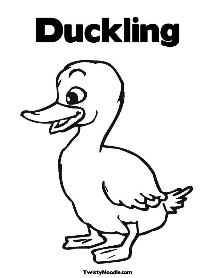 Pin Duck Outline Coloring Page Super Cake