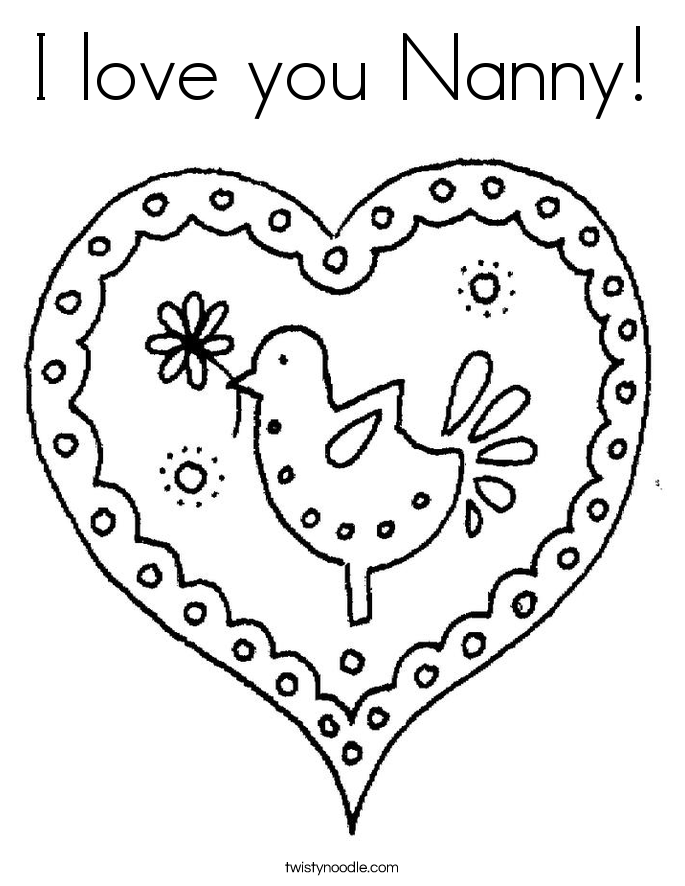 I Love You Coloring Pages