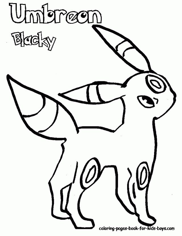 Pokemon Coloring Pages Umbreon 