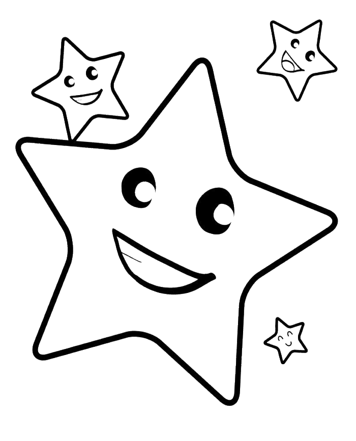 Smile Christmas Star Coloring Pages - Christmas Coloring Pages