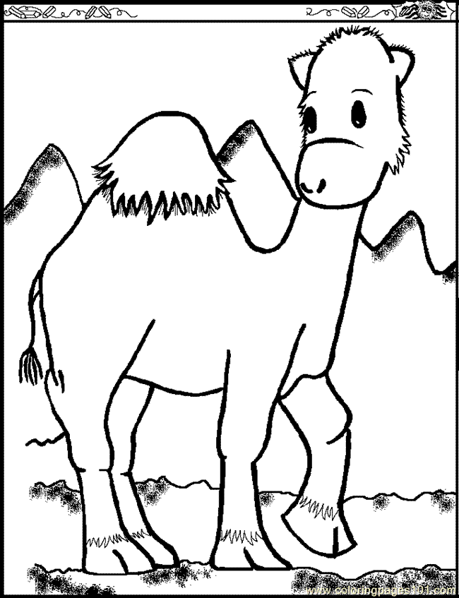 Coloring Pages Camel110 (Mammals  Camel) | free printable