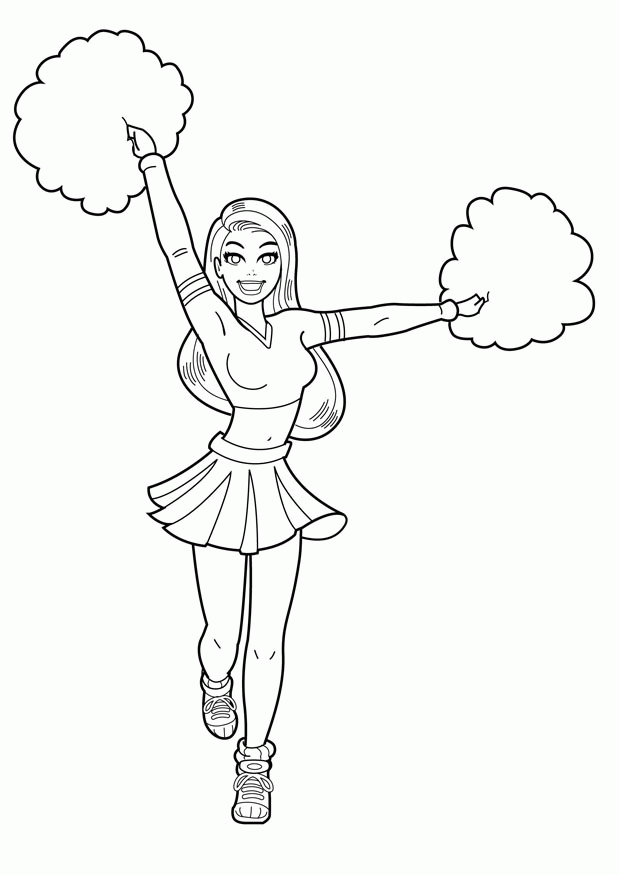team name cheerleading Colouring Pages