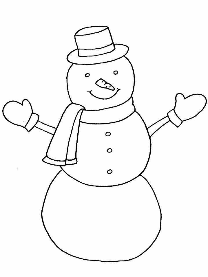 Snowman5 Winter Coloring Pages  Coloring Book