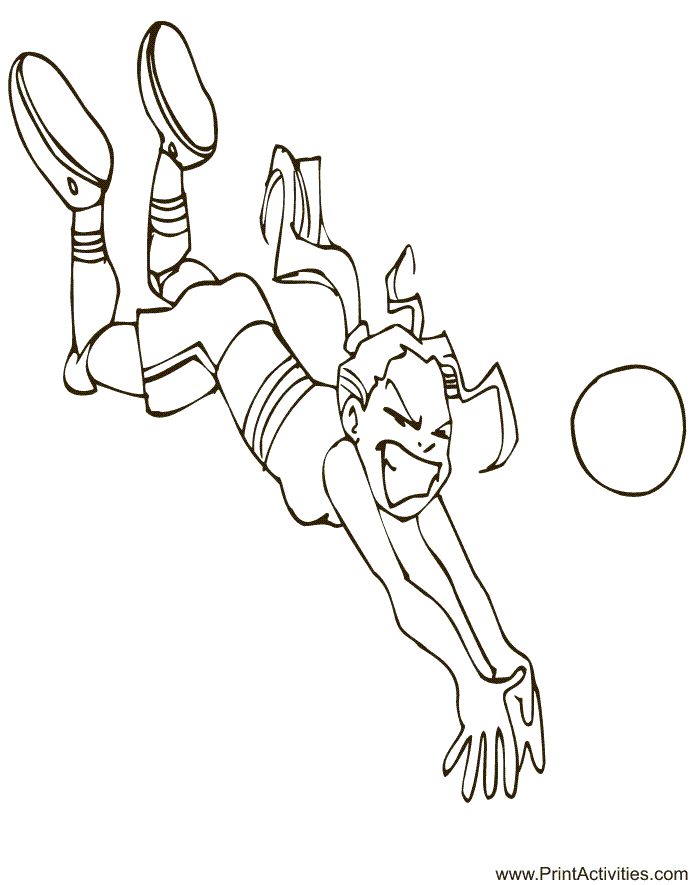 Summer Olympics Coloring page | Volleyball Coloring Page