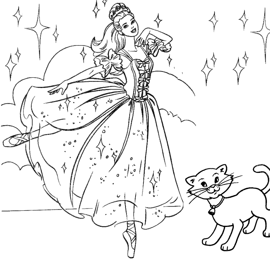barbie and princess drawing